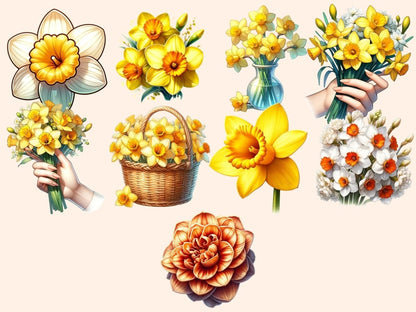 Daffodil Flowers Clipart daffodil clip art - Wonders Artist