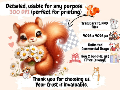 Daisy Animals (P2) Clipart Animal design - Wonders Artist