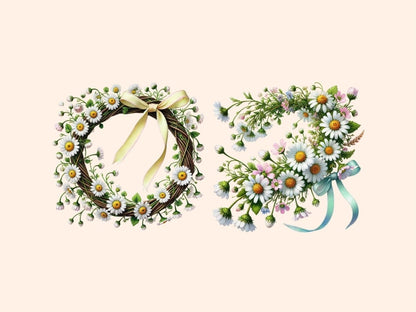 Daisy Chains Clipart boho floral png - Wonders Artist