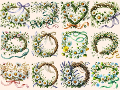 Daisy Chains Clipart boho floral png - Wonders Artist