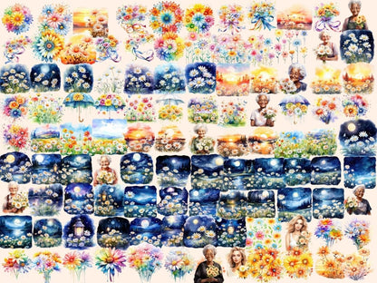 Daisy Flowers Watercolor Clipart daisies clip art - Wonders Artist