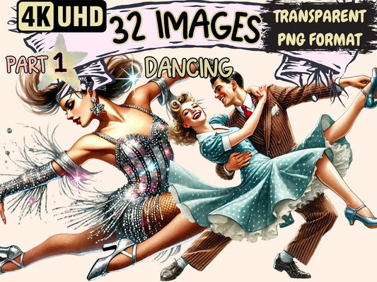 Dancing Clipart - High - Quality Instant Digital Download for Creative Projects