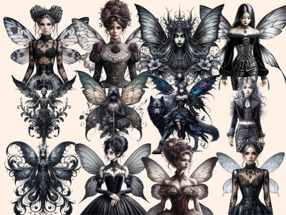Dark Fairies Clipart black fairy clipart - Wonders Artist