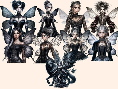 Dark Fairies Clipart black fairy clipart - Wonders Artist