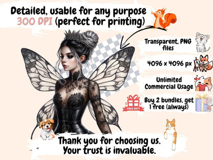 Dark Fairies Clipart black fairy clipart - Wonders Artist