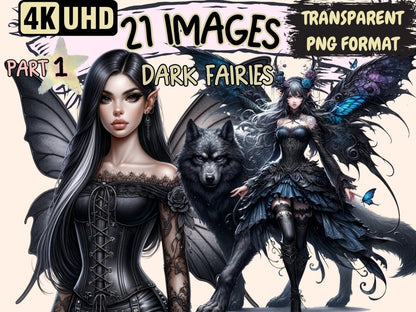 Dark Fairies Clipart black fairy clipart - Wonders Artist