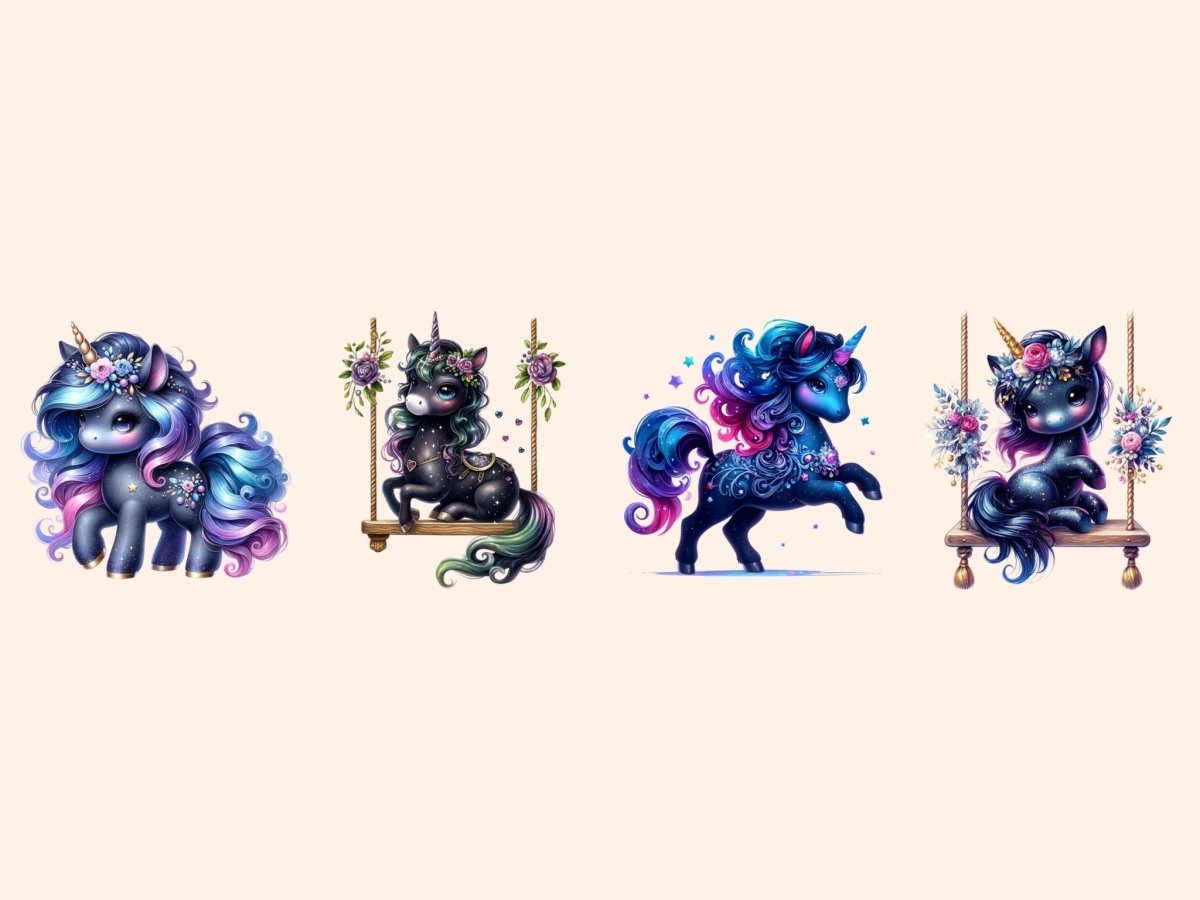 Dark Unicorns Clipart black unicorn png - Wonders Artist