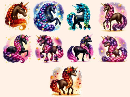 Dark Unicorns (P2) Clipart Dark Fantasy Art - Wonders Artist