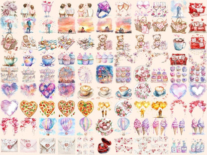 Date Night Watercolor Clipart Christmas Elegance - Wonders Artist