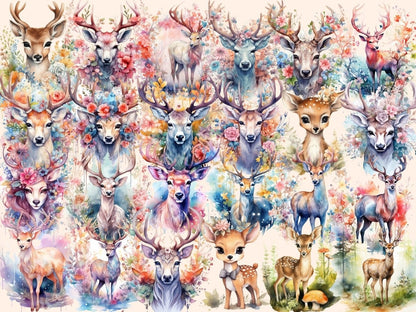 Deer Watercolor Clipart baby deer clipart - Wonders Artist