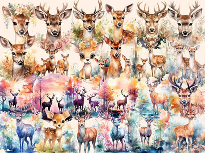 Deer Watercolor Clipart baby deer clipart - Wonders Artist