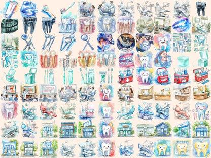 Dentistry Watercolor Clipart dental care clipart - Wonders Artist