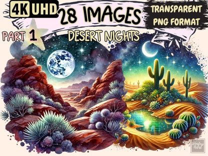 Desert Nights Clipart boho desert clipart - Wonders Artist