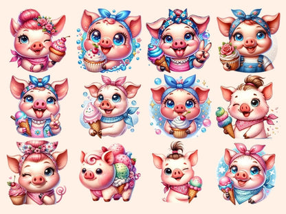 Dessert Pigs Clipart candy pig clipart - Wonders Artist