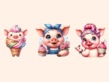 Dessert Pigs Clipart candy pig clipart - Wonders Artist