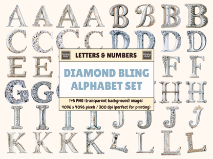 Diamond Bling Alphabet & Numbers