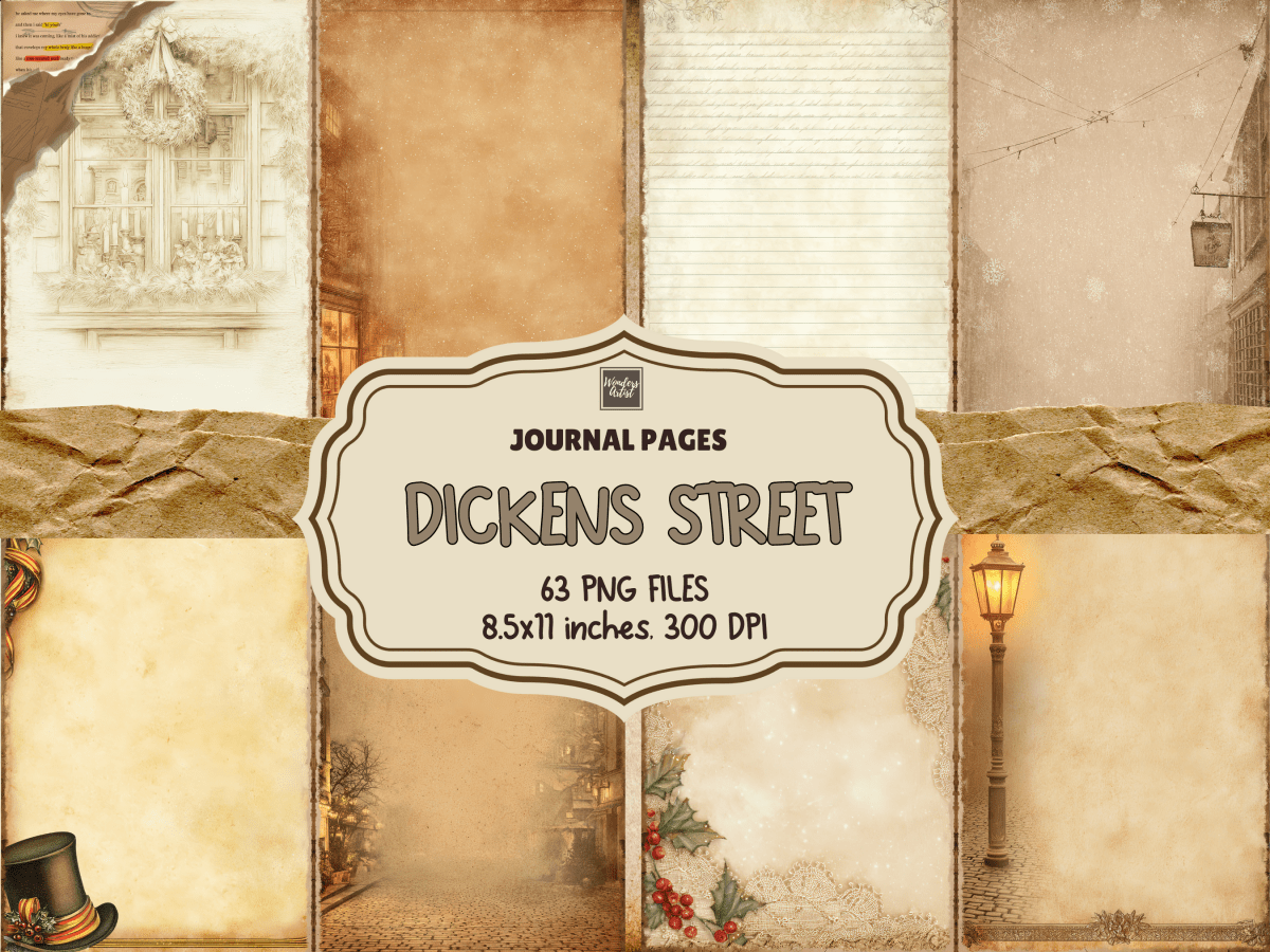 Dickens Street Journal Pages All Bundles Journal Pages new bundles all - WondersArtist