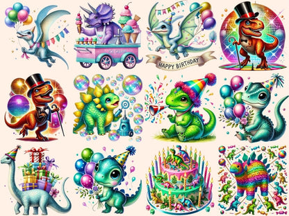 Dino Party Clipart Dino Birthday Clip - Wonders Artist
