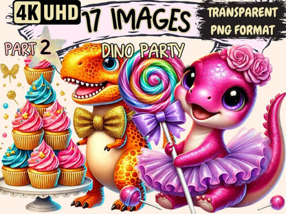 Dino Party (P2) Clipart Dino Birthday Clip - Wonders Artist