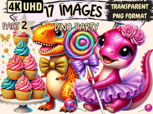 Dino Party (P2) Clipart Dino Birthday Clip - Wonders Artist