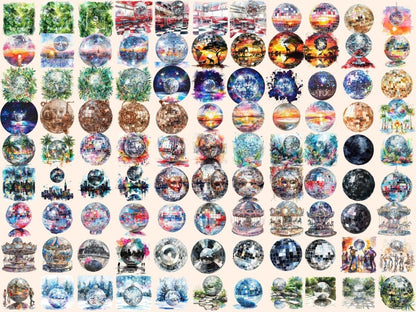 Disco Balls Watercolor Clipart disco ball clipart - Wonders Artist
