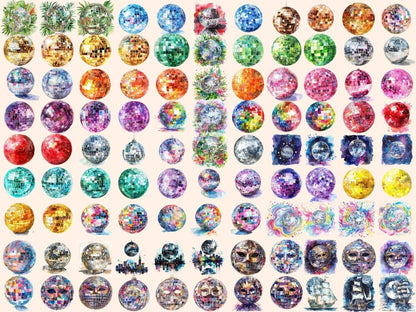 Disco Balls Watercolor Clipart disco ball clipart - Wonders Artist