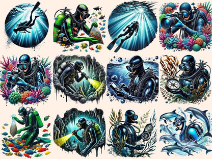 Divers Clipart Dive Icons - Wonders Artist