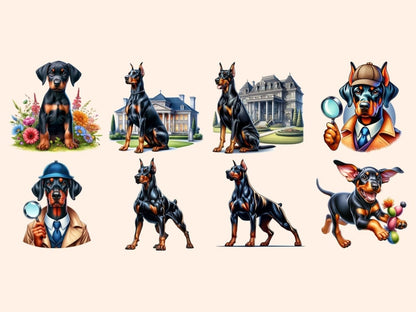 Dobermann Clipart cartoon Dobermann - Wonders Artist