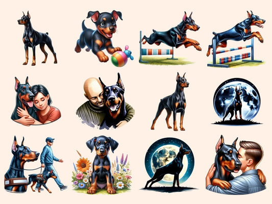 Dobermann clipart