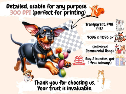 Dobermann Clipart cartoon Dobermann - Wonders Artist