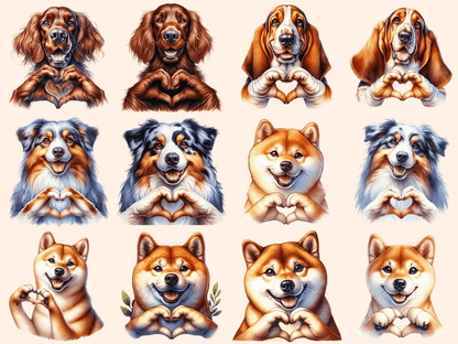Dog Hearts Clipart autopost cute dog clipart cute doggo clipart - WondersArtist