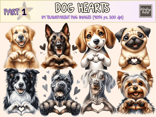 Dog Hearts Clipart autopost cute dog clipart cute doggo clipart - WondersArtist