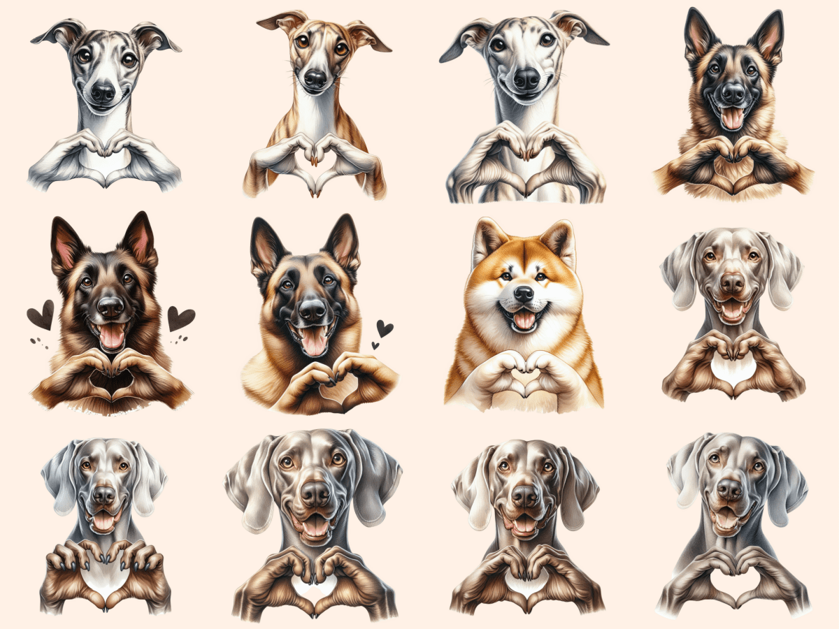 Dog Hearts Clipart autopost cute dog clipart cute doggo clipart - WondersArtist