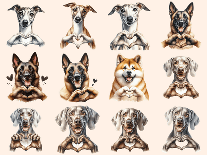 Dog Hearts Clipart autopost cute dog clipart cute doggo clipart - WondersArtist