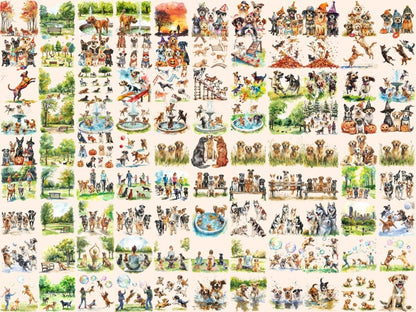 Dog Parks Watercolor Clipart cute dog clipart - Wonders Artist