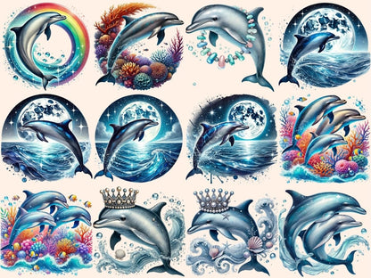 Dolphins Clipart cute dolphin clipart - Wonders Artist