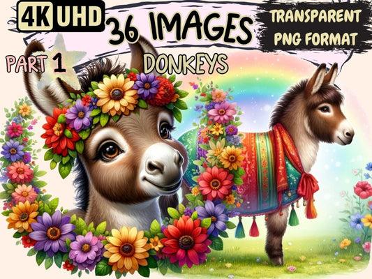 Donkeys Clipart Cute donkey art - Wonders Artist