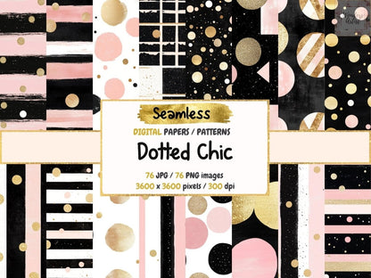 Dotted Chic Seamless Pattern Digital Papers aesthetic polka - Wonders Artist