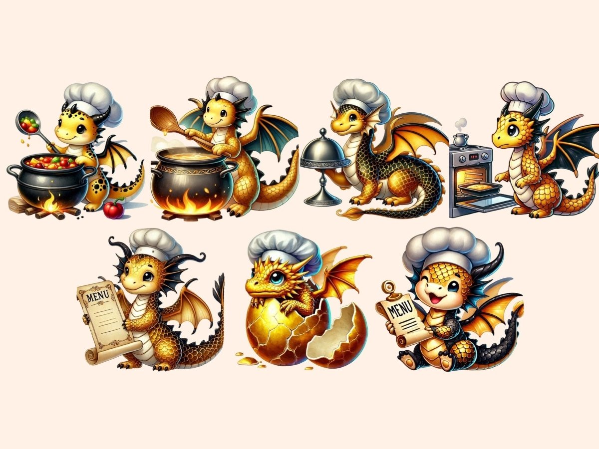 Dragon Chefs (P3) Clipart chef dragon art - Wonders Artist