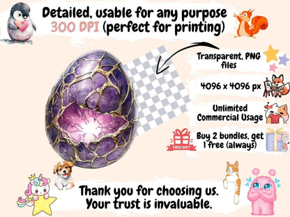 Dragon Eggs Watercolor Clipart Dragon Decor PNG - Wonders Artist