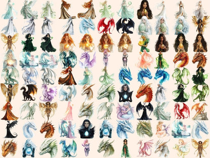 Dragon Princess Clipart Watercolor cute Princess PNG - Wonders Artist