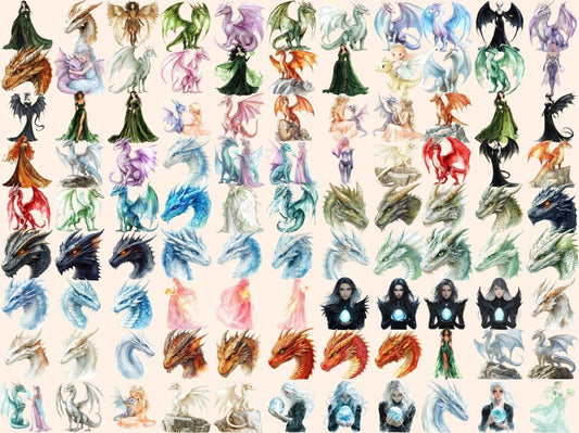 Dragon Princess Clipart Watercolor