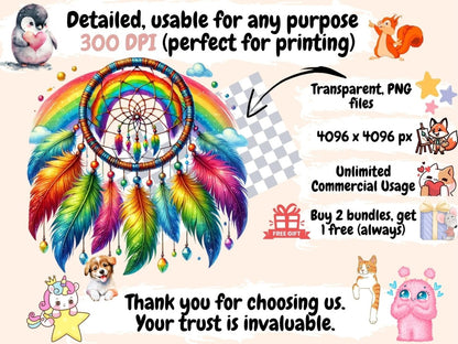Dreamcatchers (P2) Clipart Boho Dreamcatchers - Wonders Artist