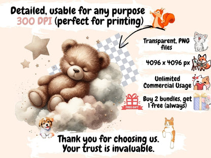 Dreamy Bears Clipart bear clipart - Wonders Artist