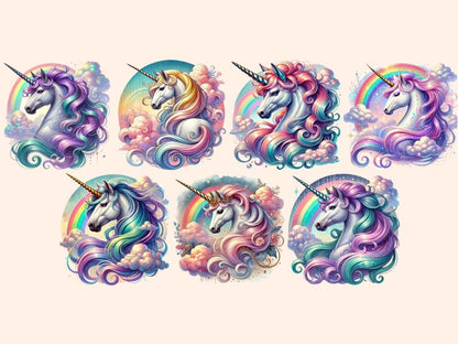 Dreamy Unicorns Clipart cute unicorn art - Wonders Artist