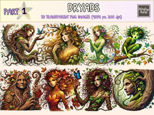 Dryads Clipart - High - Quality Instant Digital Download for Creative Projects