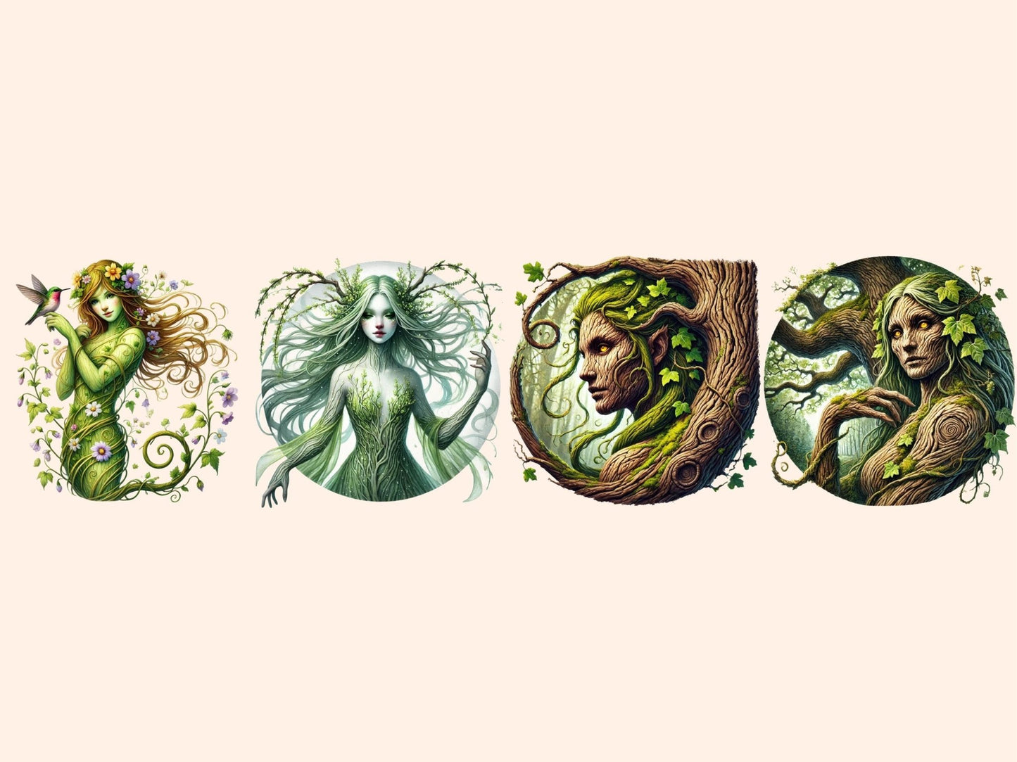 Dryads Clipart - High - Quality Instant Digital Download for Creative Projects