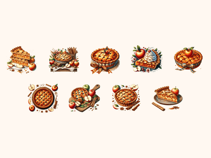 Dutch Apple Pie Clipart All Bundles Clipart Line Art - WondersArtist