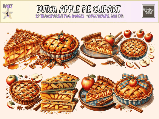 Dutch Apple Pie Clipart All Bundles Clipart Line Art - WondersArtist