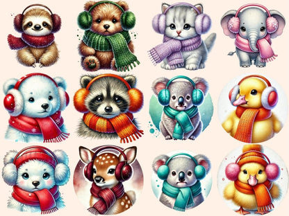 Earmuff Animals (P1) Clipart Animal Graphics - Wonders Artist